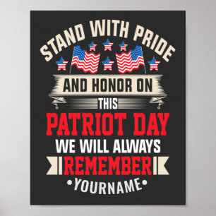 Ik sta voor de vlag om eer te betonen aan degenen  poster