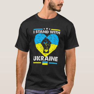 Ik sta voor Oekraïne hartstochtelijk Oekraïense vl T-shirt