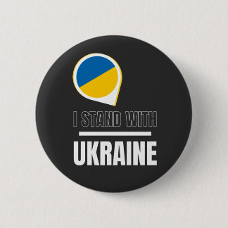 Ik sta voor Oekraïne - steun Oekraïne Ronde Button 5,7 Cm