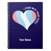 Ik sta voor Trans People Custom Spiral Notitieboek (Voorkant)