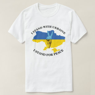 IK STAND MET OEKRAÏNE - IK STAND MET VREDE T-SHIRT