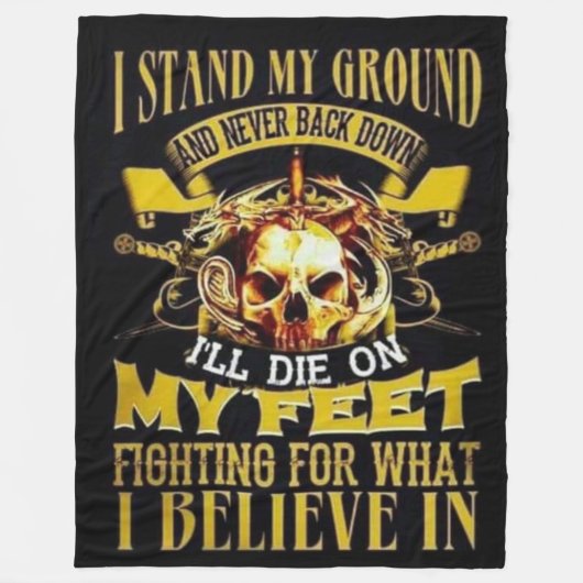 IK STAND MIJN GROND FLEECE DEKEN (Voorkant)