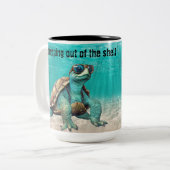 Ik stap uit mijn schil Tourette's Mok (Voorkant links)