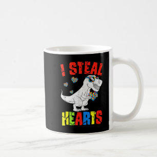 Ik Steal Hearts Dinosaur Autism Awareness Toddler Koffiemok