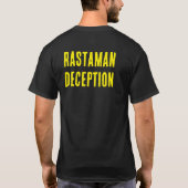 Ik steek je in de rug .. Basic donkere T-shirt (Achterkant)
