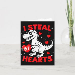 Ik steel 67 hart dinosaurus voor jongens meisjes k kaart