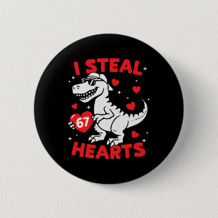 Ik steel 67 hart dinosaurus voor jongens meisjes k ronde button 5,7 cm