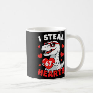 Ik steel 67 harten Grappige 67 Valentijnsdag Dinos Koffiemok