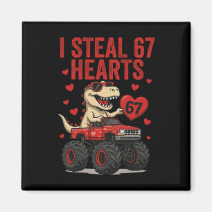 Ik steel 67 harten T-rex Dino Truck Six Seven Vale Magneet