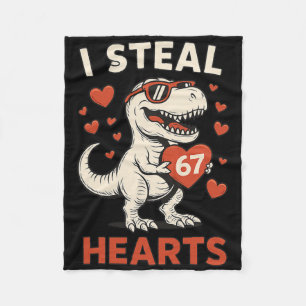 Ik steel 67 harten Valentijnsdag grappig 6 7 meme Fleece Deken