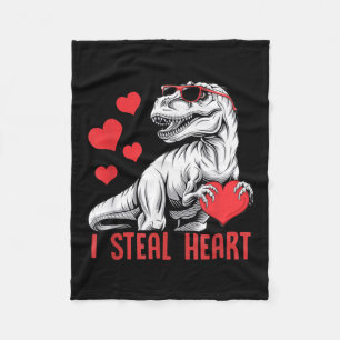 Ik steel hart T-rex Dinosaurus Valentijn jongens Fleece Deken