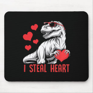 Ik steel hart T-rex dinosaurus Valentijn kinderen Muismat
