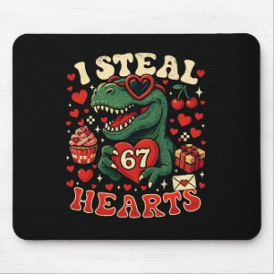 Ik steel harten 67 Funny Valentine T-rex Dinosaur  Muismat
