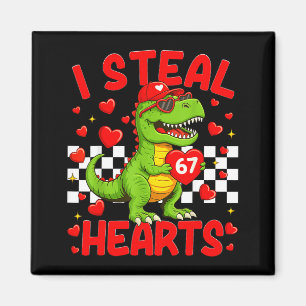 Ik steel harten 67 Valentijnsdag 67 Dinosaur T-re Magneet