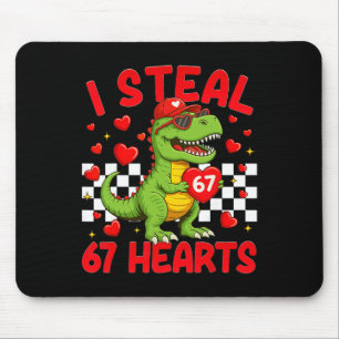 Ik steel harten 67 Valentijnsdag 67 Dinosaur T-rex Muismat