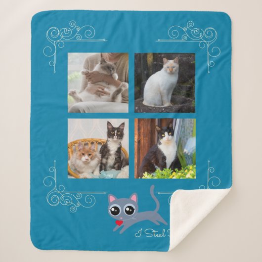 Ik steel harten aangepaste foto sherpa deken (Voorkant)
