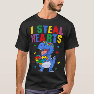Ik steel harten Autistische jongens Autisme bewust T-shirt