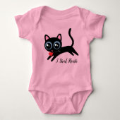 Ik steel harten Cute Kitty Cat Cadeau Romper (Voorkant)