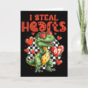Ik steel harten Dinosaur 67 Valentijnsdag Humor Me Kaart