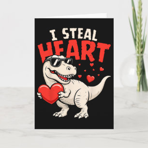 Ik steel harten Dinosaurus Valentijnskaarten voor Kaart