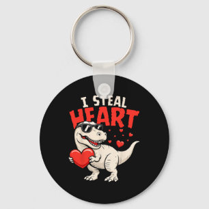 Ik steel harten Dinosaurus Valentijnskaarten voor Sleutelhanger