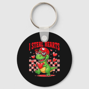 Ik steel harten T-rex Dino Door Jongen Valentines  Sleutelhanger