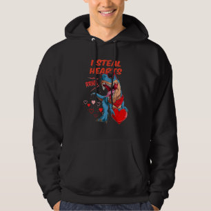 Ik steel harten T rex Dinosaurus Valentijnsdag Kin Hoodie