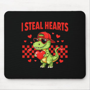Ik steel harten Valentijnsdag Dinosaur Cute Love M Muismat