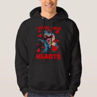 Ik steel je hart T-Rex Lover Dinosaur Valentijn Hoodie
