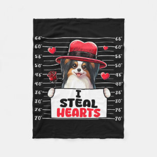 Ik steel schattige harten Valentijnsdag Papillon-h Fleece Deken