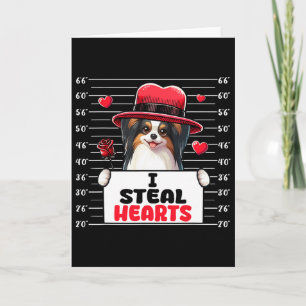 Ik steel schattige harten Valentijnsdag Papillon H Kaart