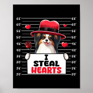 Ik steel schattige harten Valentijnsdag Papillon-h Poster