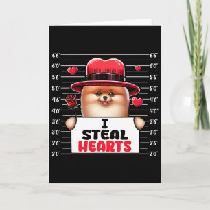 Ik steel schattige harten Valentijnsdag Pomeranian Kaart