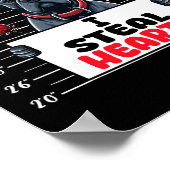 Ik steel Schattigee harten Valentijnsdag Cane Cors Poster (Hoek)