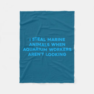 Ik steel zeewezens als aquariumwerkers niet oplett fleece deken