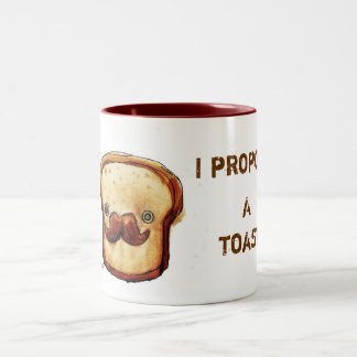 Ik stel een toast voor tweekleurige koffiemok