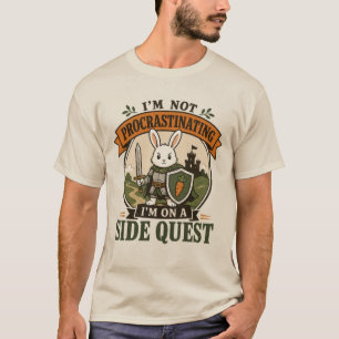 Ik stel niet uit Konijn Ridder Zijmissie T-shirt