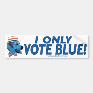 Ik stem alleen blauwe Bumpersticker 