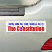 Ik stem alleen voor bumpersticker (Op auto)