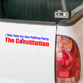 Ik stem alleen voor bumpersticker (Op Truck)
