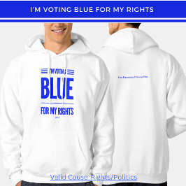 Ik stem Blauwe Democraat Hoodie