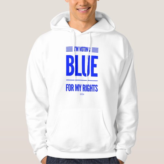 Ik stem Blauwe Democraat Hoodie (Voorkant)