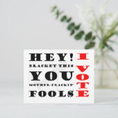 Ik stem! briefkaart (Staand voorkant)