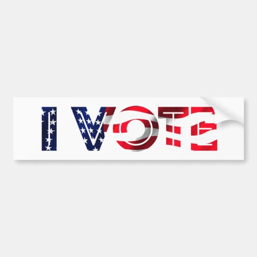 Ik stem bumpersticker (Voorkant)