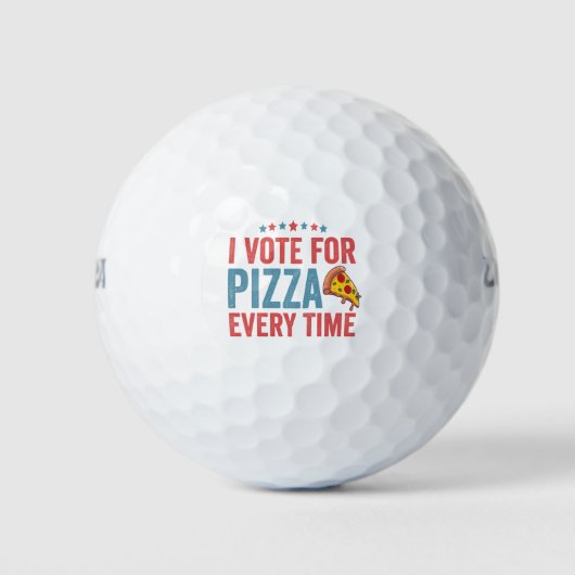 Ik stem elke keer op pizza als President Golfballen (Voorkant)