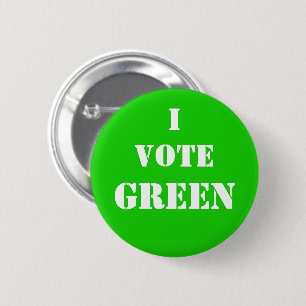 Ik stem GREEN! Stemmen voor Planet Ronde Button 5,7 Cm