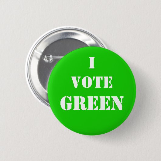 Ik stem GREEN! Stemmen voor Planet Ronde Button 5,7 Cm (Voorkant /achterkant)