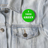 Ik stem GREEN! Stemmen voor Planet Ronde Button 5,7 Cm (In situ)