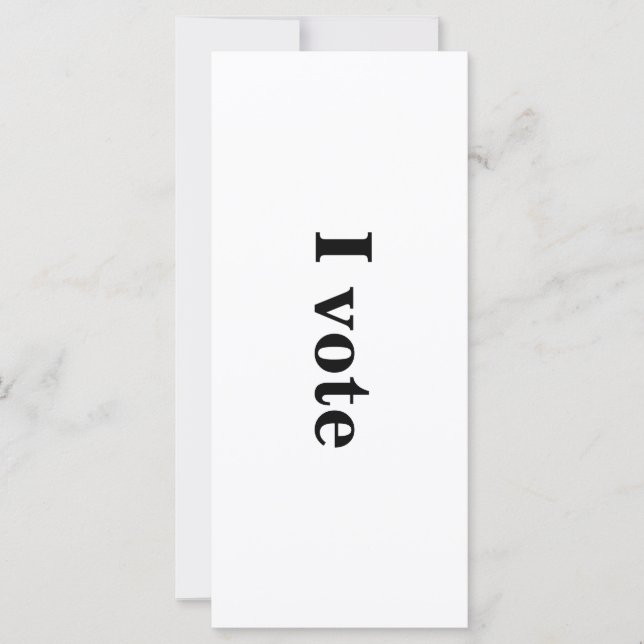 "Ik stem" Kaart (Voorkant)