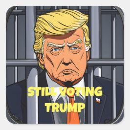 Ik stem nog steeds op Trump Vierkante Sticker